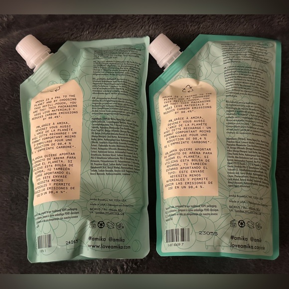 Amika The Kure Bond Repair Shampoo + Conditioner Refill 16.9 oz + Amika Bottles - Picture 2 of 2